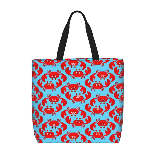 Easygdp Cartoon Crabs Bolsa Tote para Mujer, Bolso de Hombro para Trabajo, Playa, Viajes, Compras y Supermercado