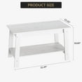 thumbnail image 4 of OUYAWEI 2-Tier 31.49Inch Coffee Table for Living Room, Industrial Coffee Table with Storage Shelf,Farmhouse Center Table,Rectangle Wood and Stable,Space Saving Easy Assembly,White, 4 of 8