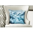 thumbnail image 2 of Ambesonne Lake Throw Pillow Cover Pack of 2, Cold Mountain Peaks Icy Water, 2 Pcs-26"x26", Pale Blue Petrol Blue, 2 of 5