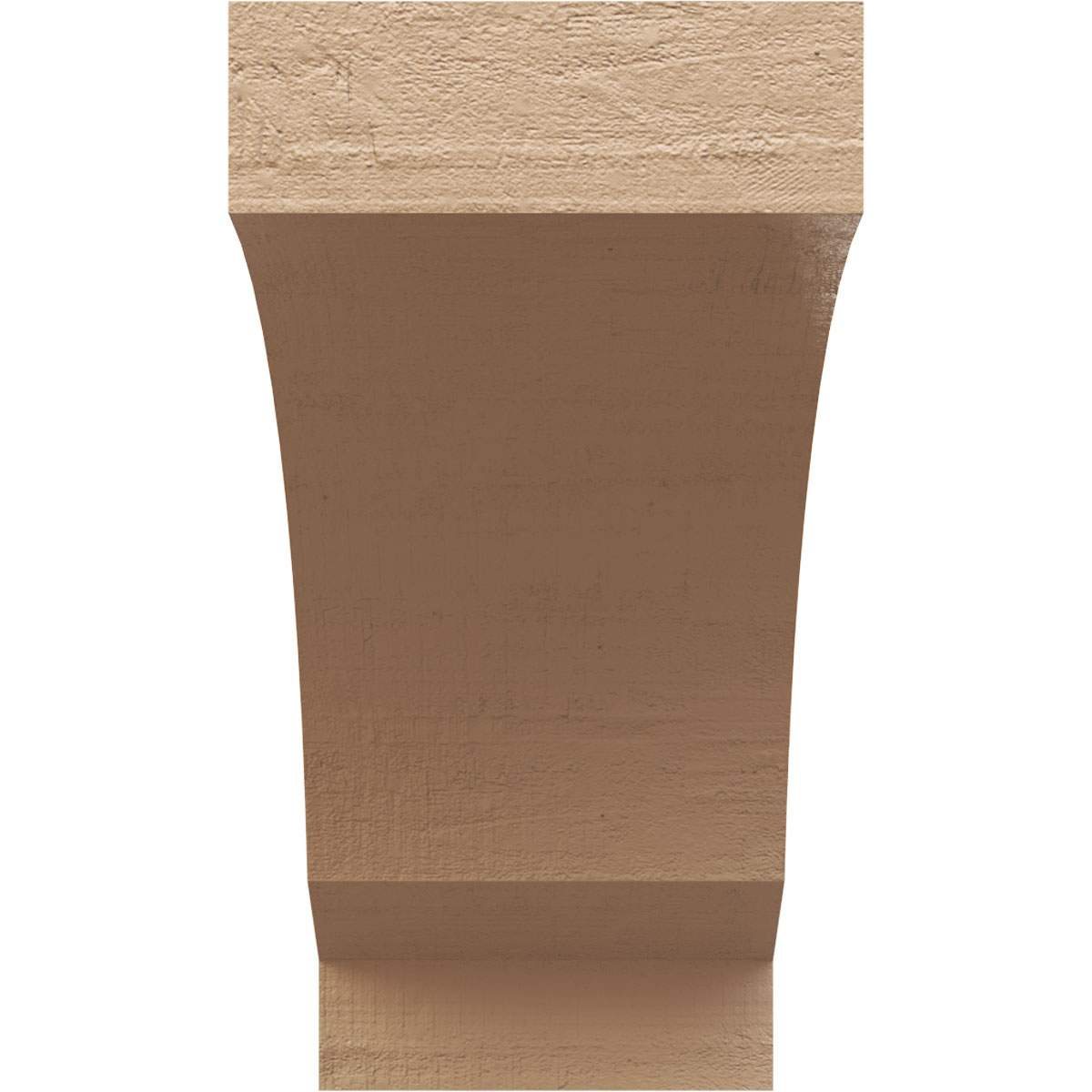 12"W x 24"D x 24"H Classic Moab Rough Cedar Woodgrain TimberThane Corbel, Primed Tan
