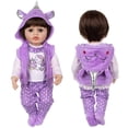 thumbnail image 5 of AmaMary 4-Piece Cotton Doll Outfit Set for 22-23 Inch Dolls – Includes Top, Jacket, Pants & Socks, Purple Dress-Up Clothes for Tea Party & Creative Play, 5 of 5
