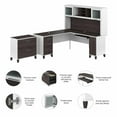 thumbnail image 6 of Somerset 72W L Desk with Hutch and File Cabinet in Storm Gray - Engineered Wood, 6 of 11