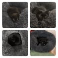 thumbnail image 4 of Cama de gato de peluche Cojín calmante redondo Parte inferior antideslizante cálida y esponjosa, 4 of 8