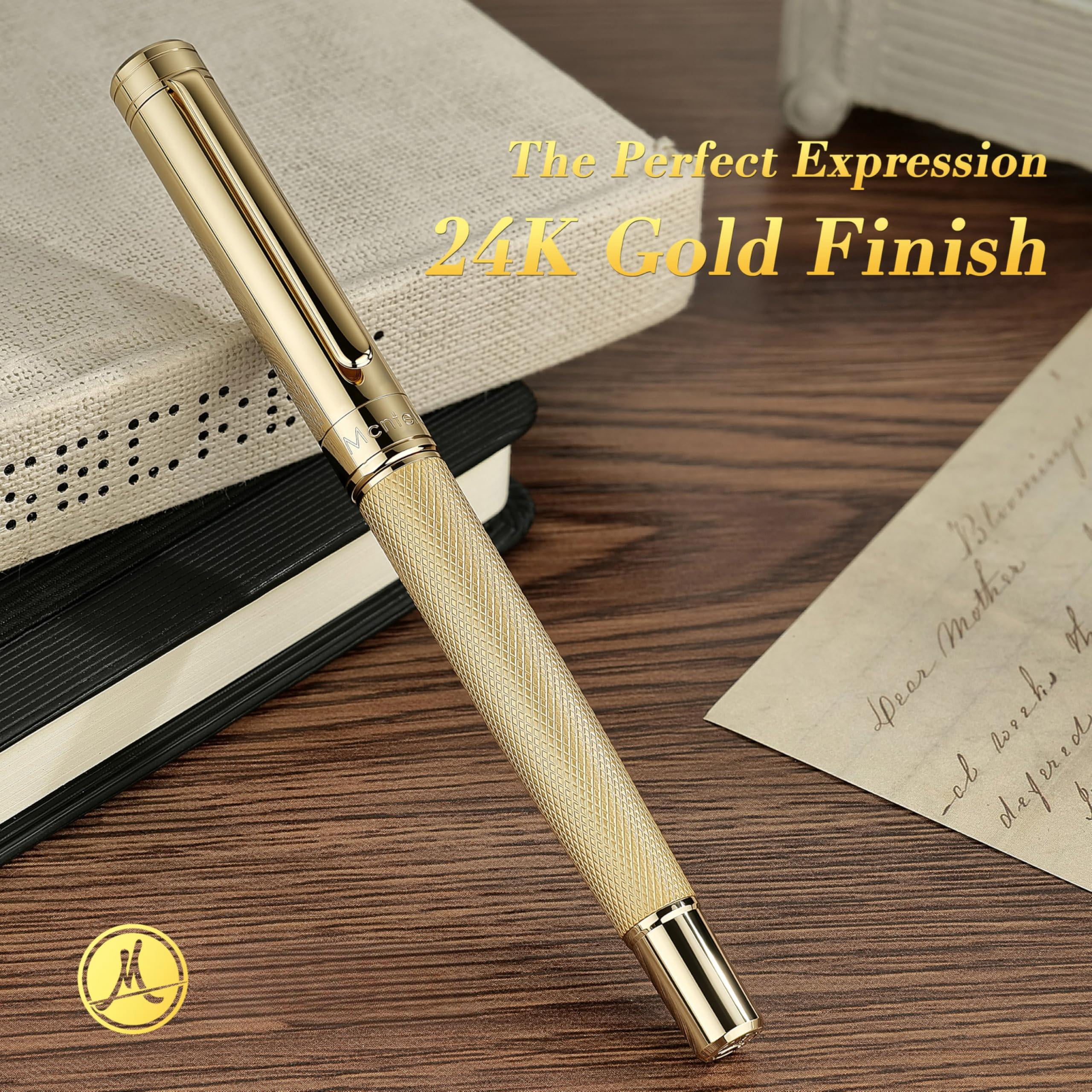 Rollerball Pen  Stunning Luxury With Mesh Texture Design And Finish Fancy Gift Set For Men & Women Business Signature Executive Office Nice Designer Pens