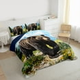 thumbnail image 3 of Manfei Teens Wildlife Bear 3 Pieces Queen Comforter Set,Chic Flower Ultra Soft Bedding Sets,Woodland Animal Bedding Comforter Set,Microfiber Bedroom Decor,Reversible, 3 of 8