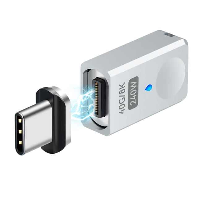 Adaptador magnético USB C HESKUL 240W 40Gbps 8K 60Hz para MacBook