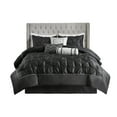 thumbnail image 2 of GDF Studio 7-Piece Tufted Comforter Set, Elegant Bedding with Decorative Pillows, Queen Size, Black, 2 of 13