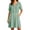Green, variant on Bxsruta Women's Embroidered Short Sleeve V Neck Smock Dress Casual A Line Tunic with Pockets Cocktail Length Pull on Loose Fit for Summer Vacation Everyday Wear
