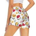 thumbnail image 3 of Haiem Tulips Flowers Women's 2 in 1 Running Shorts - Lightweight Athletic Workout Gym Yoga Breathable Sports Shorts Liner with Phone Pockets-Small, 3 of 9