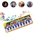 thumbnail image 2 of Estera de piano musical 19 teclas Teclado de piano Estera de juego Niños Educación temprana Juguetes musicales Estera musical Altavoz incorporado y grabación Música Estera de baile, 2 of 5