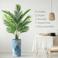 thumbnail image 4 of Artificial Tree in Contemporary Geometric Pattern Planter, Fake Areca Tropical Palm Silk Tree for Indoor and Outdoor Home Decoration - 66" Overall Tall (Plant Pot Plus Tree), 4 of 5