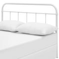 thumbnail image 3 of Mod Uptown Contemporary Metal Steel Headboard, Queen, White, 3 of 4