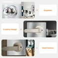 thumbnail image 6 of HOOWIFFY 2Pcs Brushed Stainless Steel Door Hole Cover Plates for Standard Lock and Latch Reinforcement, 6 of 6