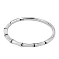 thumbnail image 2 of Cool Skinny Bone or Bamboo Link Band Sterling Silver Ring-7, 2 of 5