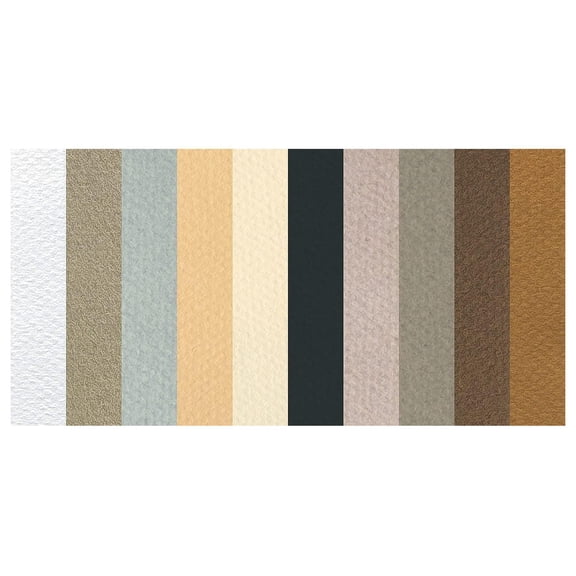 Mi-Teintes Drawing Sheets, 19 x 25 Inches, Assorted Muted Colors, 10 Sheets