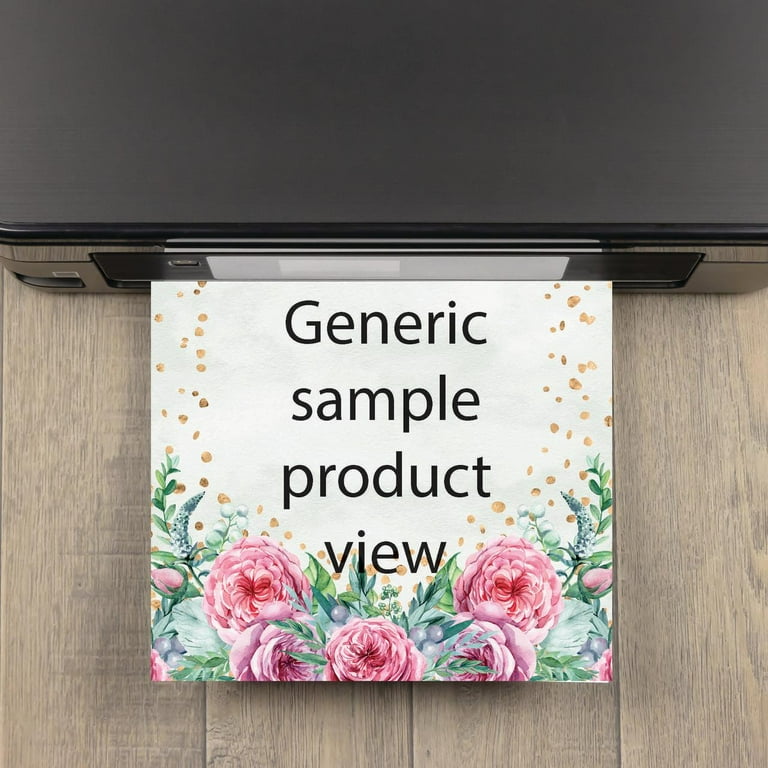 Confetti Flowers Letterhead Paper - 100 Sheets For Inkjet & Laser Printers, Floral Design