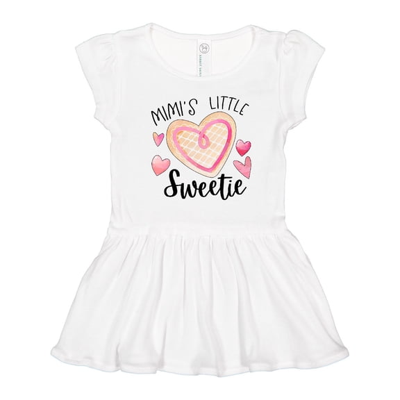 Inktastic Mimi's Little Sweetie with Heart Cookie Girls Toddler Dress