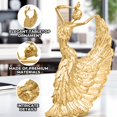thumbnail image 3 of Accent Collection Golden Peacock Woman Figurine, 11" Shelf And Tabletop Decor, Gift for Her, 3 of 5