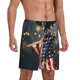 thumbnail image 2 of Fotbe North American Bald Eagle1 Pantalones Cortos de Pijama para Hombre, Ropa de Dormir, Pantalones de Pijama Cortos para Hombre-Small, 2 of 6