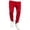 Red, variant on Mens Casual Jogger Pants Drawstring Skinny Fit Chino Cargo Pants Zipper Ankle Cuffs Twill Sweatpants Summer Athletic Trousers with Pockets Khaki S