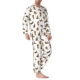 thumbnail image 2 of Honeii German Shepherd Dog Pattern Mens Pajamas Set,2pcs Men's Lounge Long Sleeve Sleep Shirt and Pajama Bottoms Sleepwear Set,Mens Pjs Sets-X-Large, 2 of 7