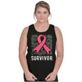 thumbnail image 3 of Survivor Breast Cancer Pink Ribbon Tank Top Tee Shirt Women Brisco Brands L, 3 of 6