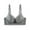 Gray, variant on Wireless Lace Bras Plus Size V Neck Comfort Padded No Underwire Bralette Push Up Full Coverage Everyday Bra,Green,40 B