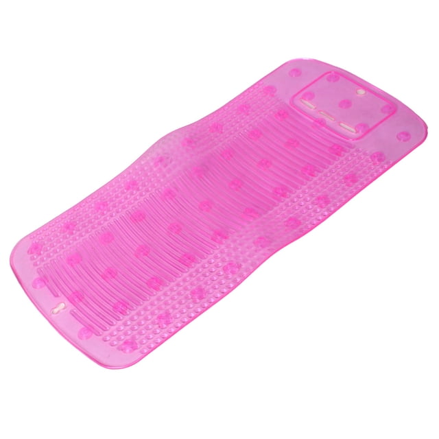 Fuchsia Silicone Rectangle Sucker Up Washboard Clothes Washing Laundry Board