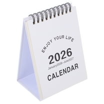 CTIRCHIU 2026 Tabletop Calendar White Desk Easel Calendar with Modern Design for Office Organization