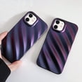 thumbnail image 3 of Cute Curly Wave Case for iPhone 11 6.1 inches, Water Ripple Pattern Phone Case Slim Shockproof Satin Glossy Cover for Girls Boys Silicone 3D Non-Slip Case -Laser Purple, 3 of 10