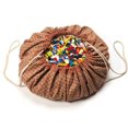 thumbnail image 4 of Play & Go - Timeless Brown Grid Pattern - 3-in-1 Play Mat - Storage Bag & Diaper Bag - Made from Organic Cotton - 140 cm Diameter - Suitable for Newborn to Toddler - Easy to Carry Everywhere, 4 of 5