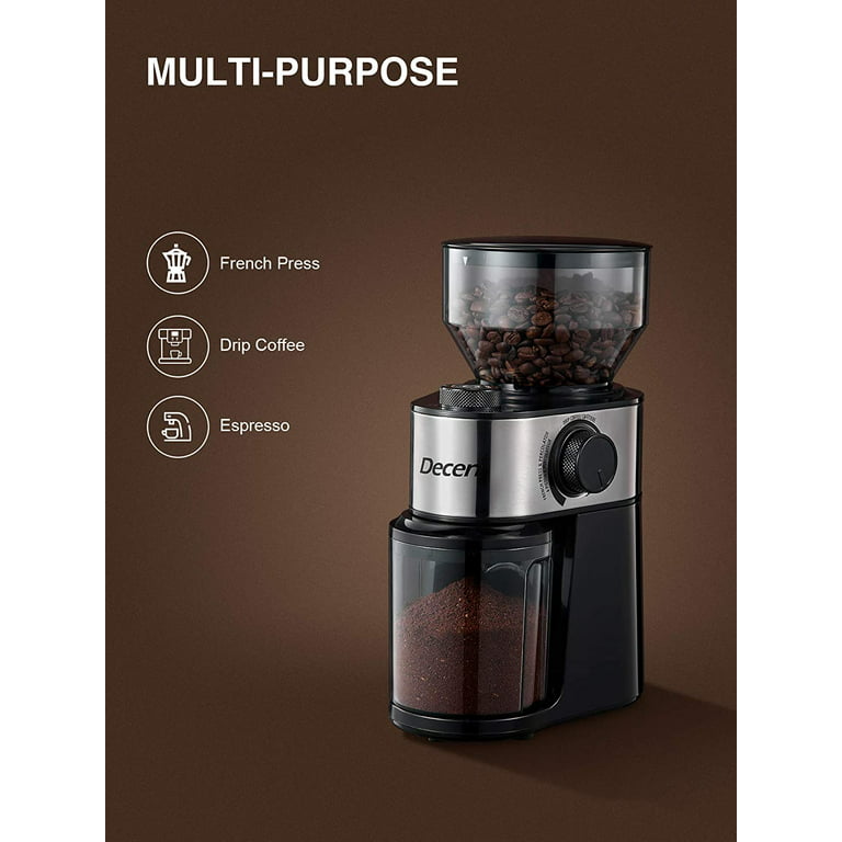 Small, Electric Burr Coffee Grinder with Multiple Grind Settings – Casa Dos  Chicas Café, a brand of The Whole Kitchen. Inc