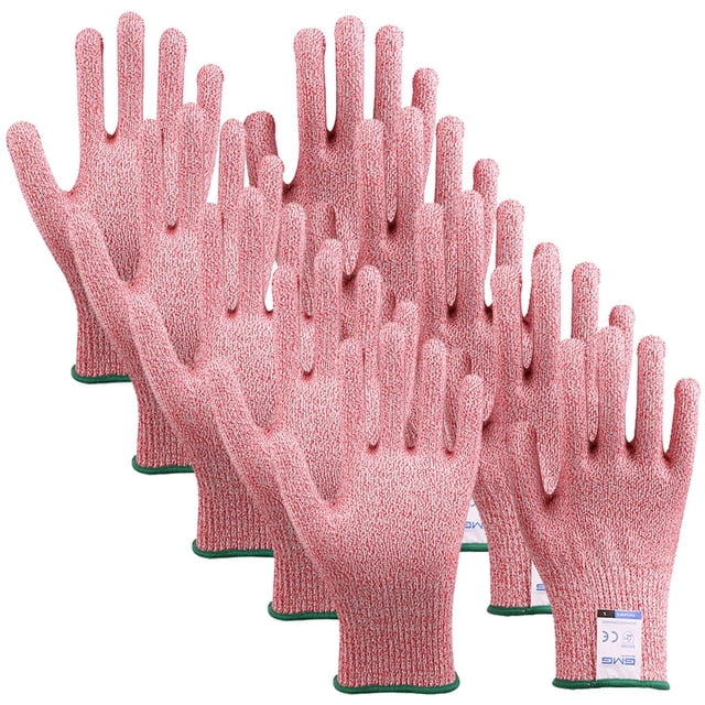 Guantes de protección VentDepot GlovesPink 5 Pares M 217 a 228mm x 90 a 101mm HPPE Poliuretano CE EN388 Nivel 5 MXGPI-010