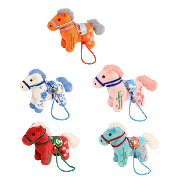 2026 Year of The Horse Chinese Plush Horse Ornament, Cute Stuffed