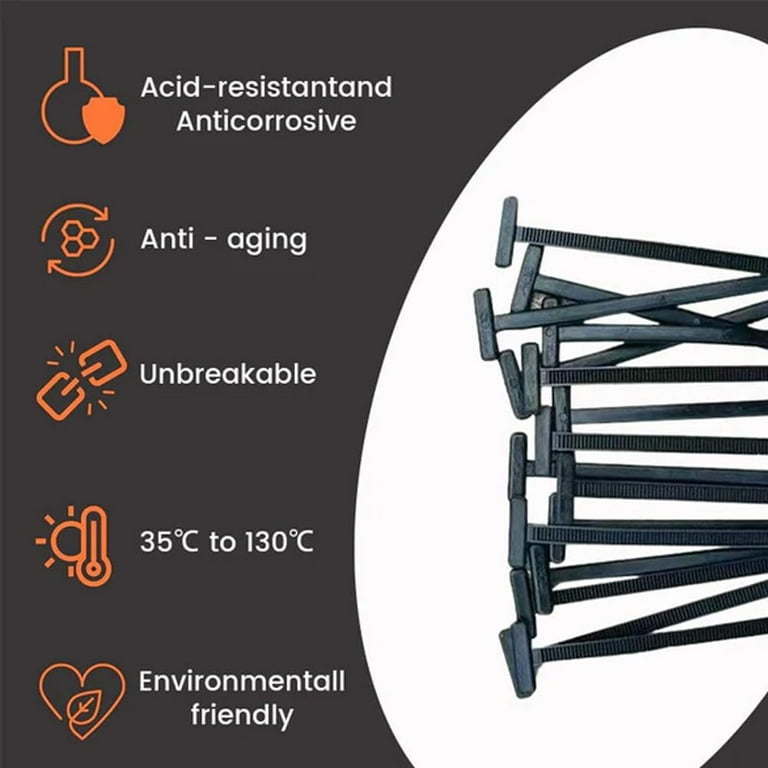 50PCS Attaches Nylon Universelles Auto-Verrouillantes - Outil Réparation Voiture Et Organisation - 2x9cm