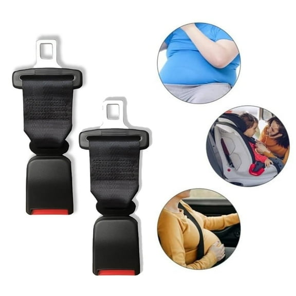 2 PCS Seat Belt Extender 9 Inch Adjustable Car Seat Belt for Pregnant Women Plus Size and Kids Durable Nylon Comfortable and Secure