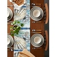 thumbnail image 5 of Hokiten Table Runners 36 Inches Long Dress Scarves, Coastal Ocean Farmhouse Kitchen/Dining Table Runner, Short Coffee Tablerunners, Summer Nautical Compass Shell Seaweed 13x36 Inch, 5 of 7