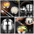 thumbnail image 6 of LOLIPPYY Stainless Steel Noodle Bowl for Home Use Silver Soup Salad and Snack Serving Bowl, 6 of 10