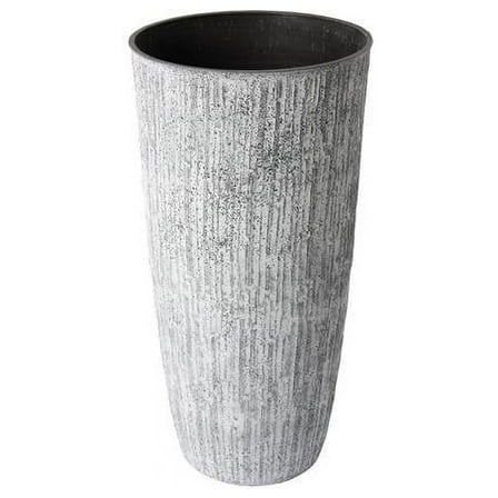 Algreen  14 x 28 in. Tall White Bark Planter