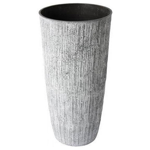 Algreen  14 x 28 in. Tall White Bark Planter