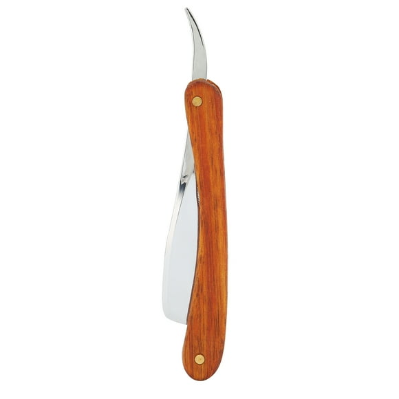 Old Style Straight Razor Rosewood Handle Straight Edge Barber Razor for Men and WomenBright Silver