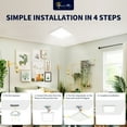 thumbnail image 7 of 7 inch LED Square Slim Flush Mount Ceiling Light, 3000k/4000k/5000k, 12W, 840LM, Dimmable, Damp Location for Bedroom, Kitchen, Office,Closet,Laundry Room (1, 7 inch), 7 of 7