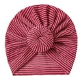 thumbnail image 2 of THDHVS Newborn Hats,Baby HatSolid Color Knitted Beanie with Ball Decor Striped Headband Soft Hair Accessory Hat for Baby Girls Red Free Size, 2 of 3