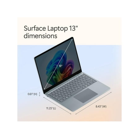 Microsoft - Surface Laptop - Copilot+ PC - 13" Touch-Screen - Snapdragon X Plus - 16GB - 512GB SSD (Latest Model) - Ocean