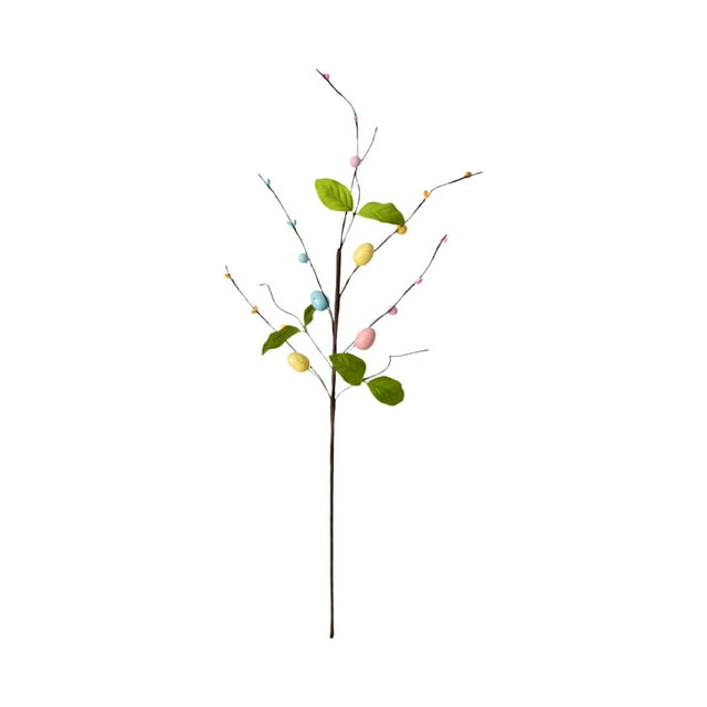Ohufall Foam Berry Easter Egg Pick Artificial Flower Stems For Spring Wreath Craft Floral Arrangement Home Table Centerpiece