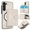 White, variant on Allytechgroup Detachable Cards Holder Case for Samsung Galaxy S25, RFID Blocking 2 In 1 Wallet PU Leather Case with Stand Compatible with Magsafe Shockproof Cover for Samsung Galaxy S25, Black