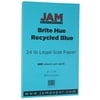 JAM Paper Legal Paper, 8.5x14, 24lb Blue, 500/Pack