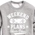 thumbnail image 3 of Instant Message - Skateboarding - Weekend Plans Skate Crew - Toddler & Youth Fleece Sweatshirt, 3 of 6