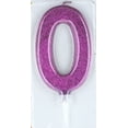 thumbnail image 2 of Large Glitter Number #0 Happy Birthday Candle Cake Topper 5" Decoration, 2 of 3