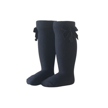 

goowrom Baby Girls Thigh High Socks Long Stockings Knit School Socks with Bow